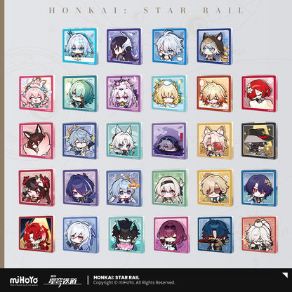 [Official Merchandise] Pom-Pom Exhibition Hall Series Liquid Glitter Acrylic Fridge Magnet | Honkai: Star Rail