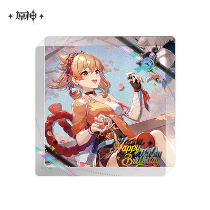[Official Merchandise] Birthday Series Character Thick Acrylic Coasters 2025 | Genshin Impact