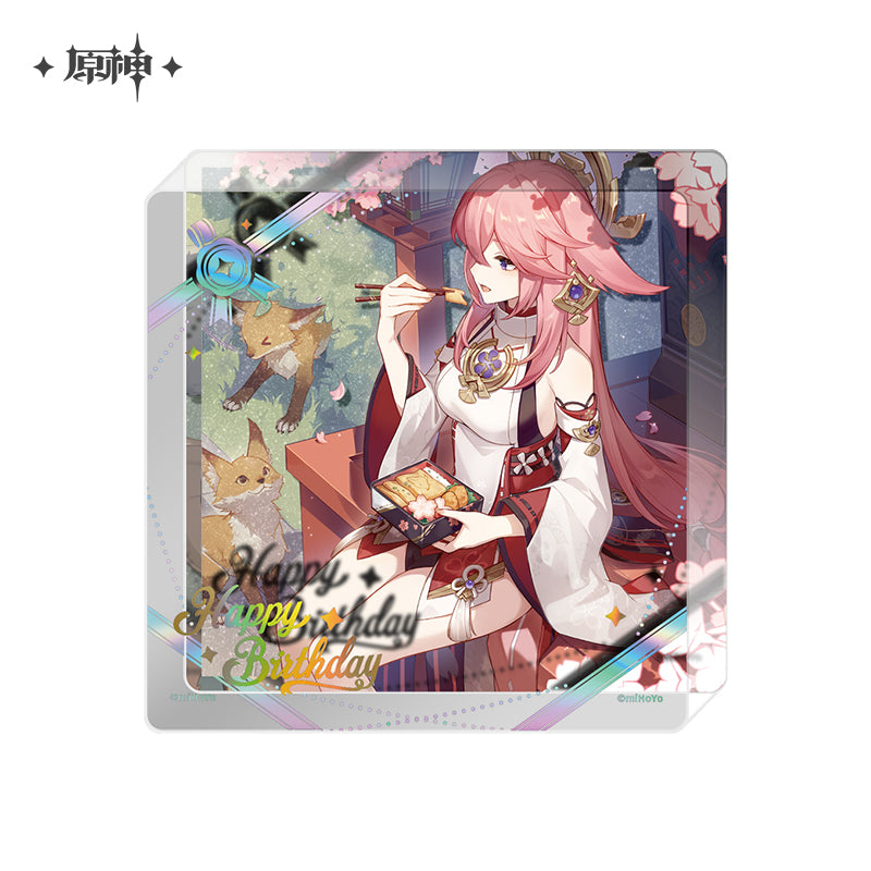 [Official Merchandise] Birthday Series Character Thick Acrylic Coasters 2025 | Genshin Impact