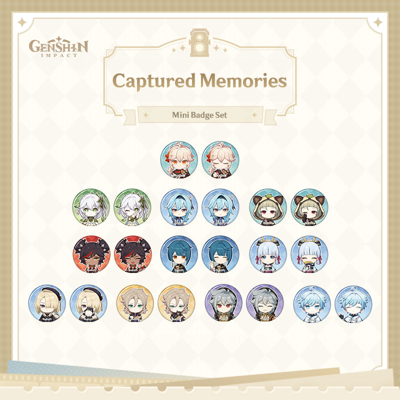 [Official Merchandise] Captured Memories Series: Mini Badge Set | Genshin Impact