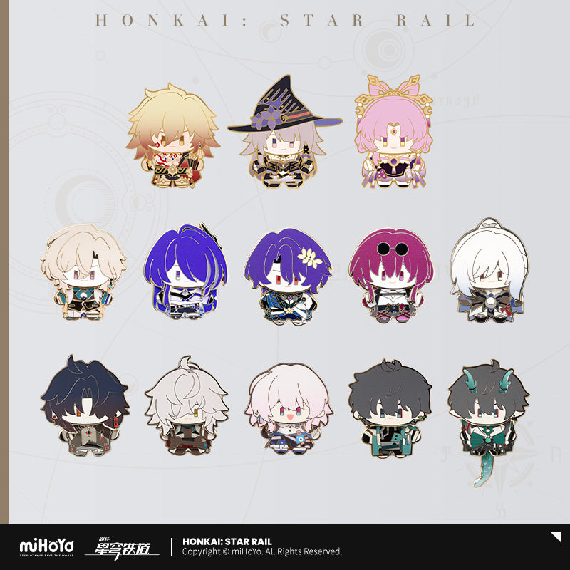 [Official Merchandise] Chibi Doll Series Happy Shake Metal Badge | Honkai: Star Rail
