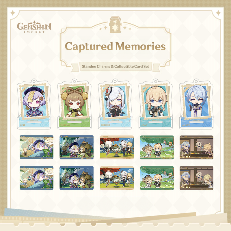 [Official Merchandise] Captured Memories Series: Character Standee Collectible Card Set | Genshin Impact