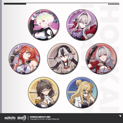 [Official Merchandise] Part 2 Character Illustration Series Tinplate Badge | Honkai Impact 3rd