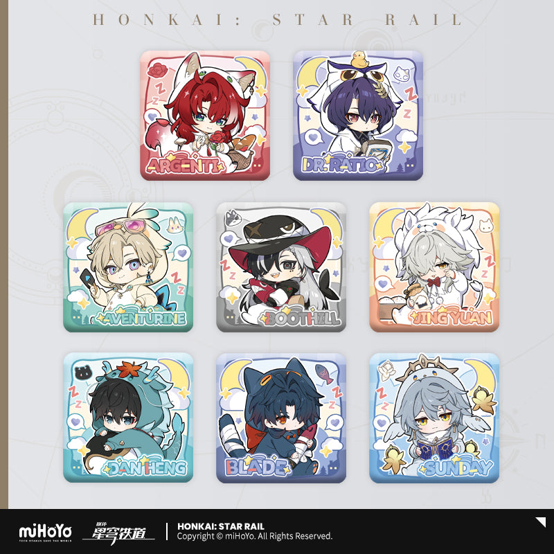 [Official Merchandise] Boys’ Dormitory Series Chibi Square Badge | Honkai: Star Rail