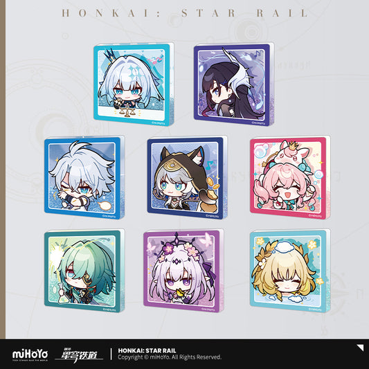 [Official Merchandise] Pom-Pom Exhibition Hall Series Liquid Glitter Acrylic Fridge Magnet | Honkai: Star Rail