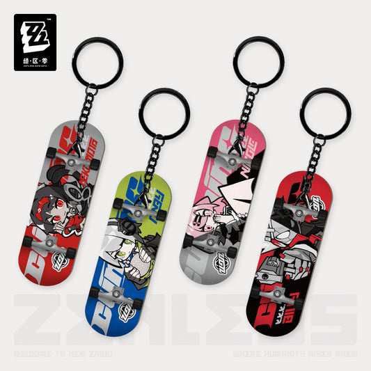 [Official Merchandise] Ridu Series Chibi Finger Skateboard Keychain Cunning Hares | Zenless Zone Zero