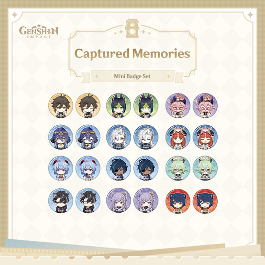 [Official Merchandise] Captured Memories Series: Mini Badge Set | Genshin Impact