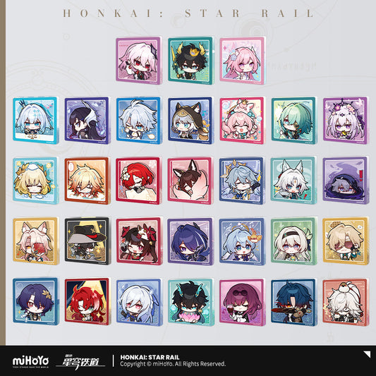 [Official Merchandise] Pom-Pom Gallery Series Liquid Glitter Acrylic Fridge Magnet | Honkai: Star Rail