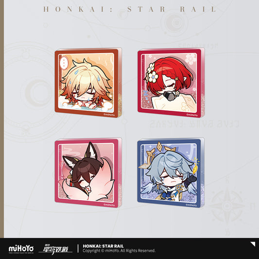 [Official Merchandise] Pom-Pom Exhibition Hall Series Liquid Glitter Acrylic Fridge Magnet | Honkai: Star Rail