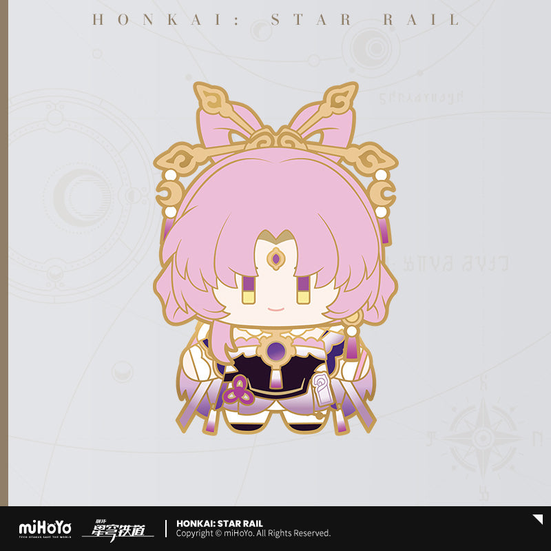 [Official Merchandise] Chibi Doll Series Happy Shake Metal Badge | Honkai: Star Rail