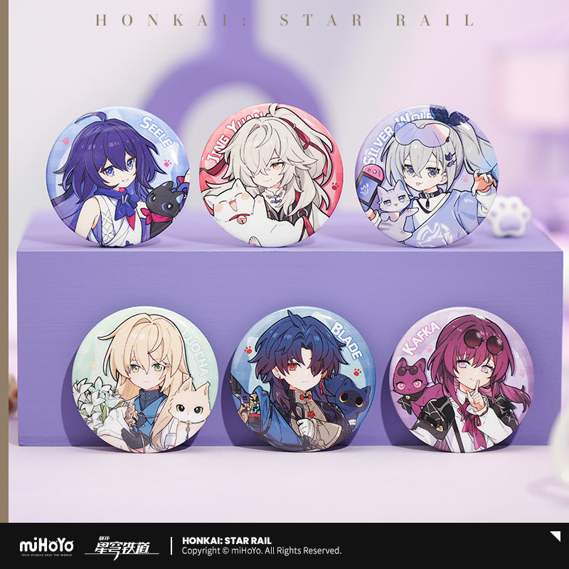 [Official Merchandise] Little Cat Series Tinplate Badges | Honkai: Star Rail