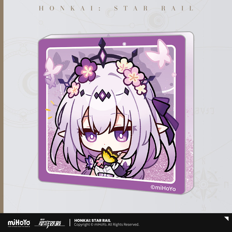 [Official Merchandise] Pom-Pom Exhibition Hall Series Liquid Glitter Acrylic Fridge Magnet | Honkai: Star Rail