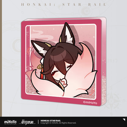[Official Merchandise] Pom-Pom Exhibition Hall Series Liquid Glitter Acrylic Fridge Magnet | Honkai: Star Rail