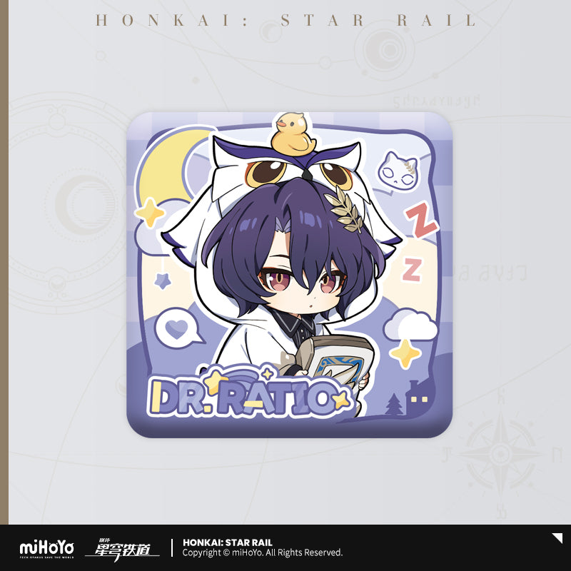 [Official Merchandise] Boys’ Dormitory Series Chibi Square Badge | Honkai: Star Rail