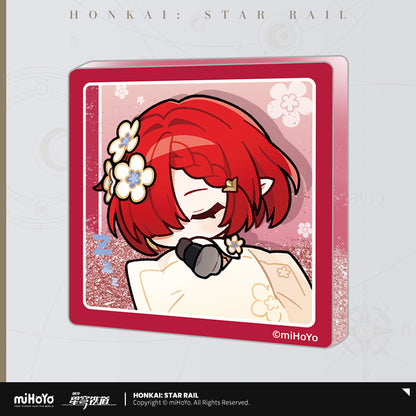 [Official Merchandise] Pom-Pom Exhibition Hall Series Liquid Glitter Acrylic Fridge Magnet | Honkai: Star Rail