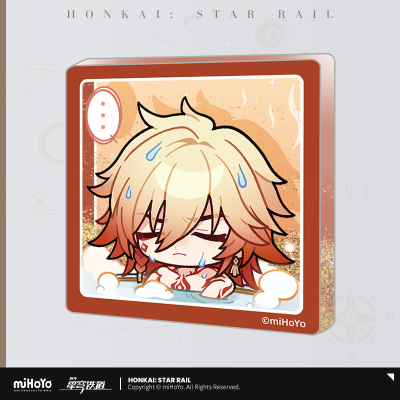 [Official Merchandise] Pom-Pom Exhibition Hall Series Liquid Glitter Acrylic Fridge Magnet | Honkai: Star Rail