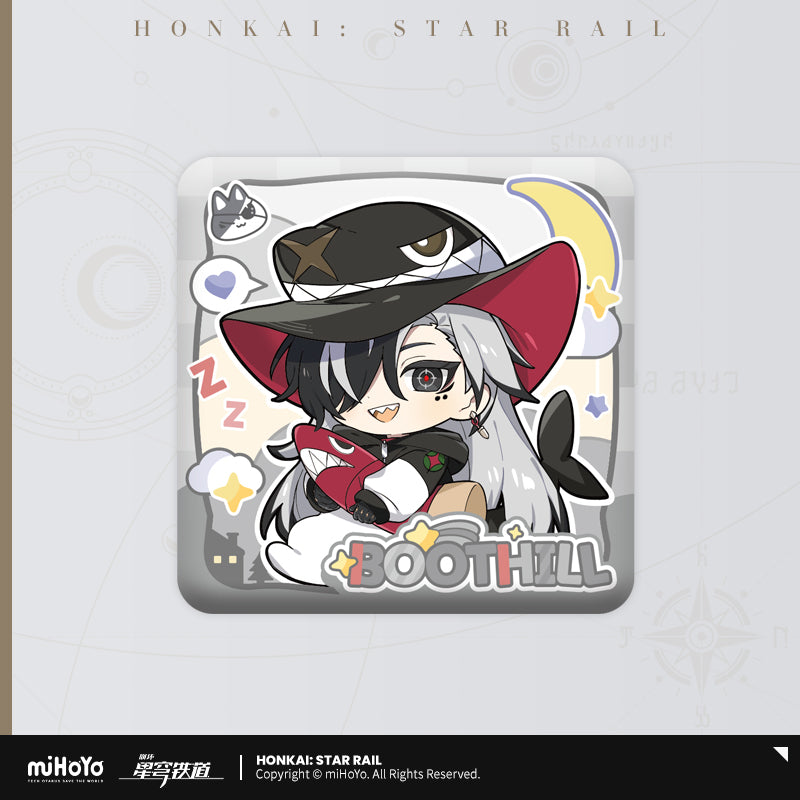 [Official Merchandise] Boys’ Dormitory Series Chibi Square Badge | Honkai: Star Rail