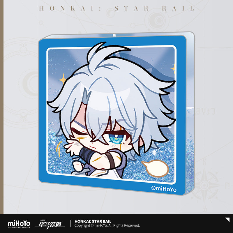 [Official Merchandise] Pom-Pom Exhibition Hall Series Liquid Glitter Acrylic Fridge Magnet | Honkai: Star Rail