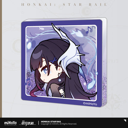 [Official Merchandise] Pom-Pom Exhibition Hall Series Liquid Glitter Acrylic Fridge Magnet | Honkai: Star Rail
