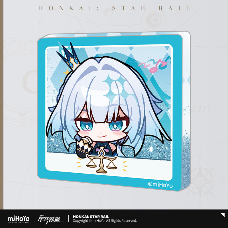 [Official Merchandise] Pom-Pom Exhibition Hall Series Liquid Glitter Acrylic Fridge Magnet | Honkai: Star Rail