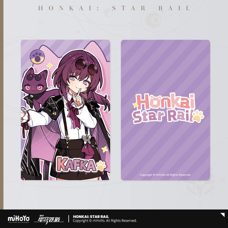 honkai star rail holographic card Honkai Star Rail Little Cat Series Holographic Collectible Card – KUMAGAME SHOP