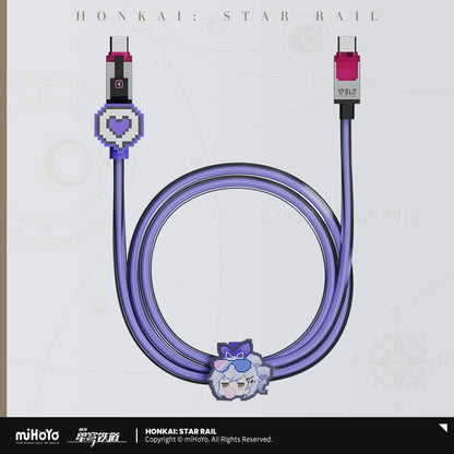 [Pre-Order] Wolf Cub Pixel Series Fast Charging Adapter & Fast Charging Data Cable | Honkai: Star Rail (Within 200 Days)