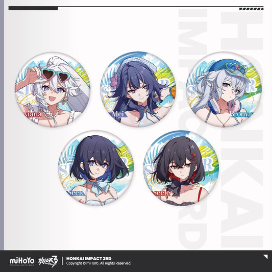 [Pre-Order] Summer Cruise Series Vol.6 Tinplate Badge | Honkai Impact 3rd (Within 200 Days)