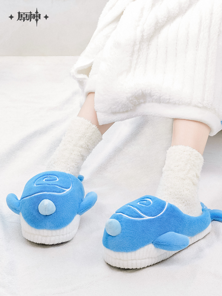 [Official Merchandise] Tartaglia Monoceros Caeli Plush Home Series: Slippers | Genshin Impact