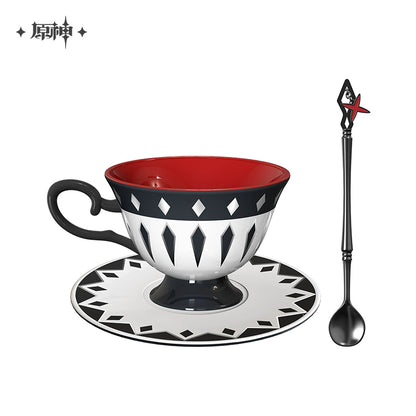 [Pre-Order] "Dire Balemoon" Arlecchino Teacup and Saucer Set | Genshin Impact (August 2024)