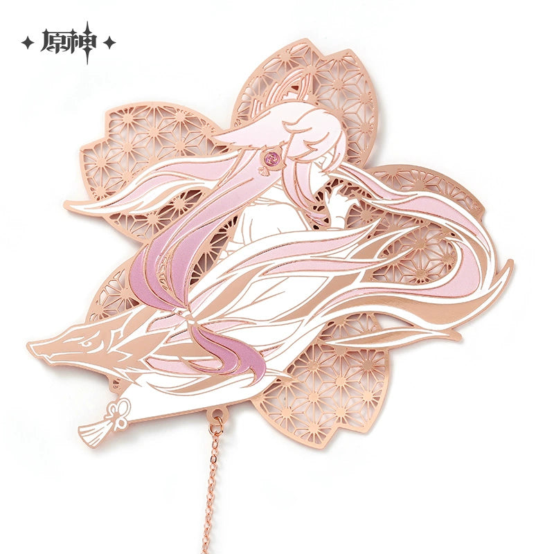 [Official Merchandise] Yae Miko Theme Impression Series Metal Bookmark/Lanyard Keychain | Genshin Impact