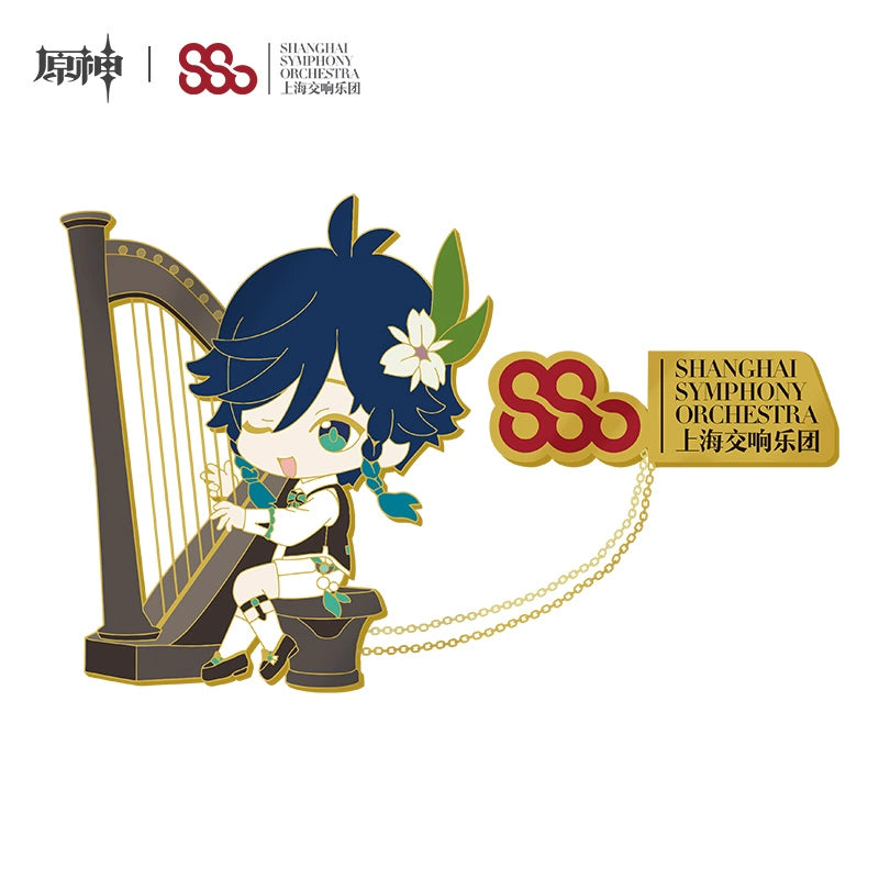 [Official Merchandise] Genshin Concert 2021 Symphony Into A Dream: Shanghai Symphony Orchestra Collaboration - Venti Metal Badge & Canvas Bag