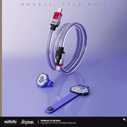 [Pre-Order] Wolf Cub Pixel Series Fast Charging Adapter & Fast Charging Data Cable | Honkai: Star Rail (Within 200 Days)
