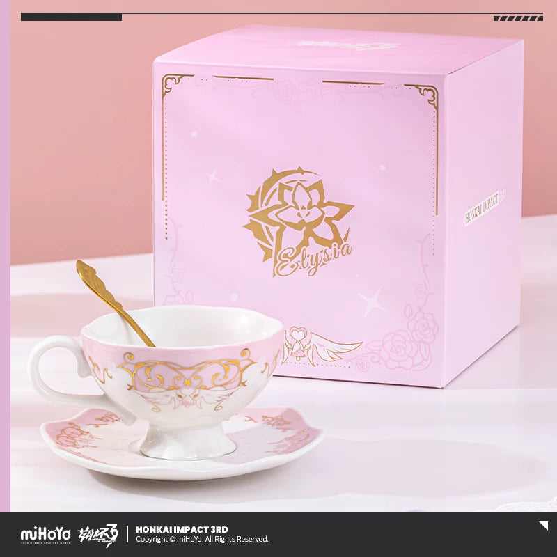 [Official Merchandise] Spotless Leisure Elysia Impression Cup and Saucer Set | Honkai Impact 3rd