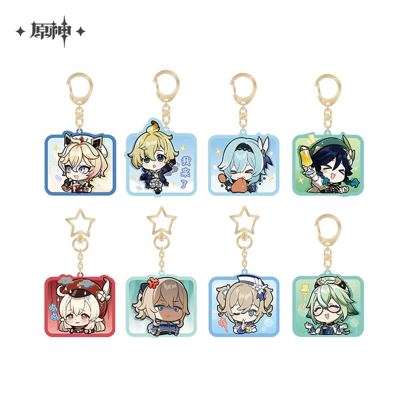 [Official Merchandise] Chibi Emoji Series Acrylic Charm - Mondstadt | Genshin Impact