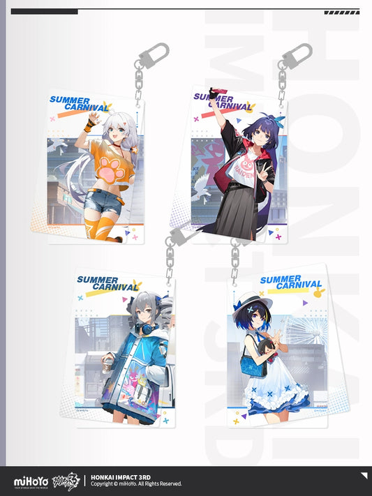 [Official Merchandise] Summer Carnival Series Group Photo Card Acrylic Charms | Honkai Impact 3rd